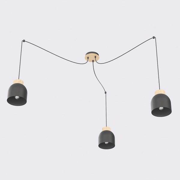 Lampa wisząca KRU 3 BLACK - Emibig