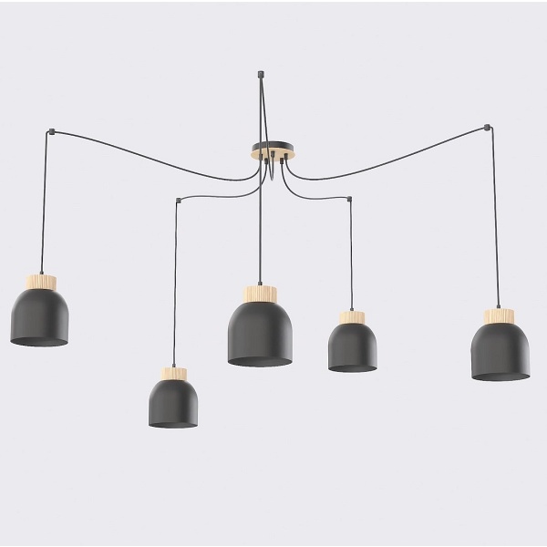 Lampa wisząca KRU 5 BLACK - Emibig