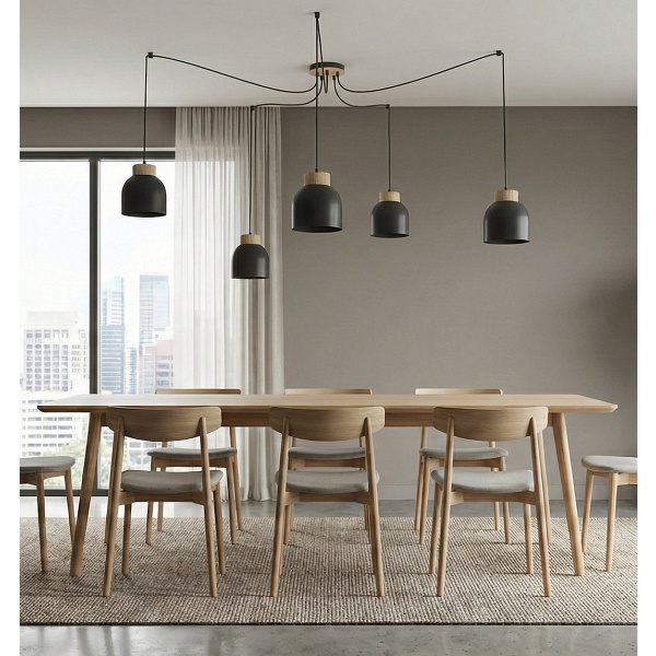 Lampa wisząca KRU 5 BLACK - Emibig