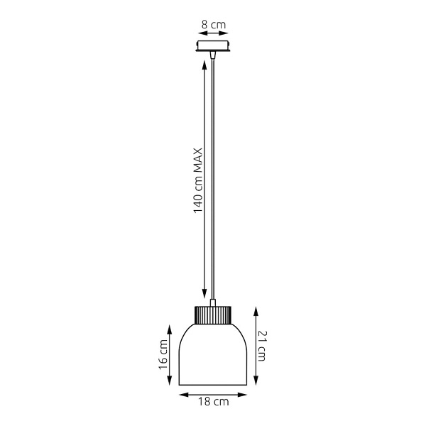 Lampa wisząca VIGO 1 WHITE - Emibig