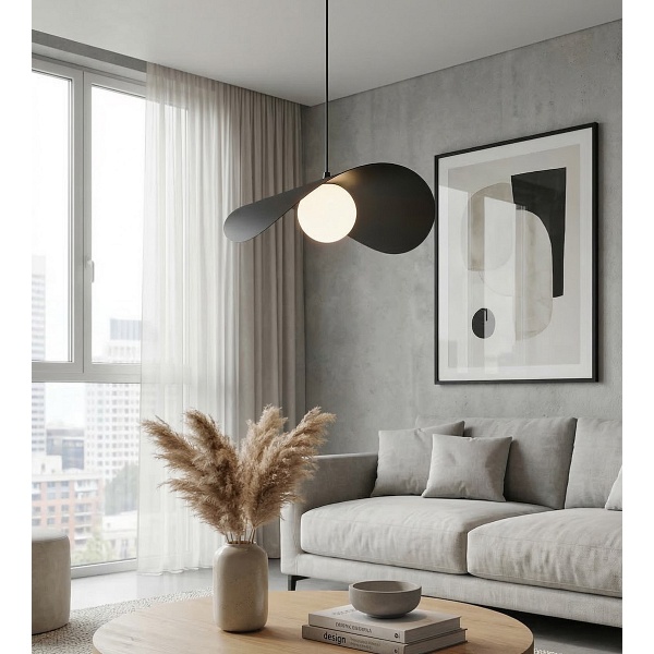 Lampa wisząca RITUAL 1L BLACK - Emibig