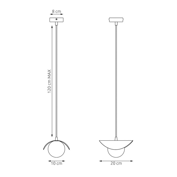 Lampa wisząca RITUAL 1S MOKKA - Emibig