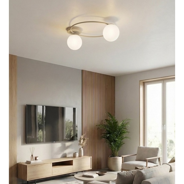 Lampa sufitowa SOPRA 2 MOKKA OPAL - Emibig