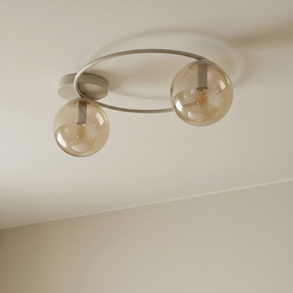 Lampa sufitowa SOPRA 2 MOKKA AMBER - Emibig