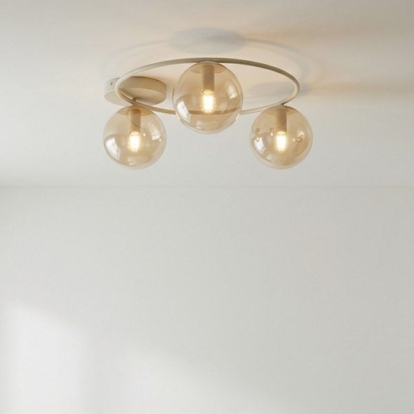 Lampa sufitowa SOPRA 3 MOKKA AMBER - Emibig