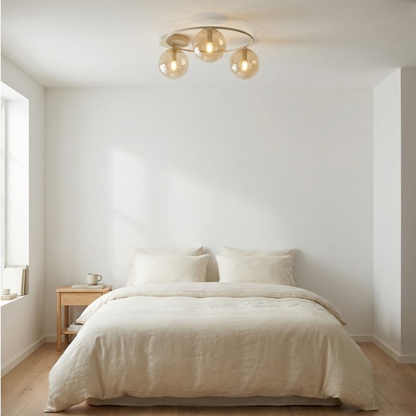 Lampa sufitowa SOPRA 3 MOKKA AMBER - Emibig