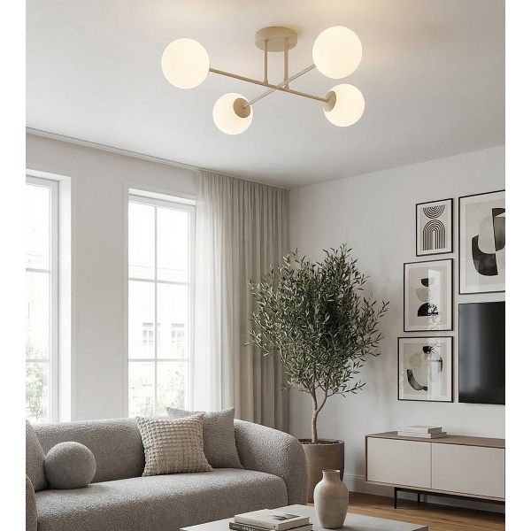 Lampa wisząca ROMA 4 MOKKA OPAL - Emibig