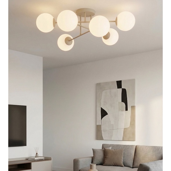 Lampa wisząca ROMA 6 MOKKA OPAL - Emibig