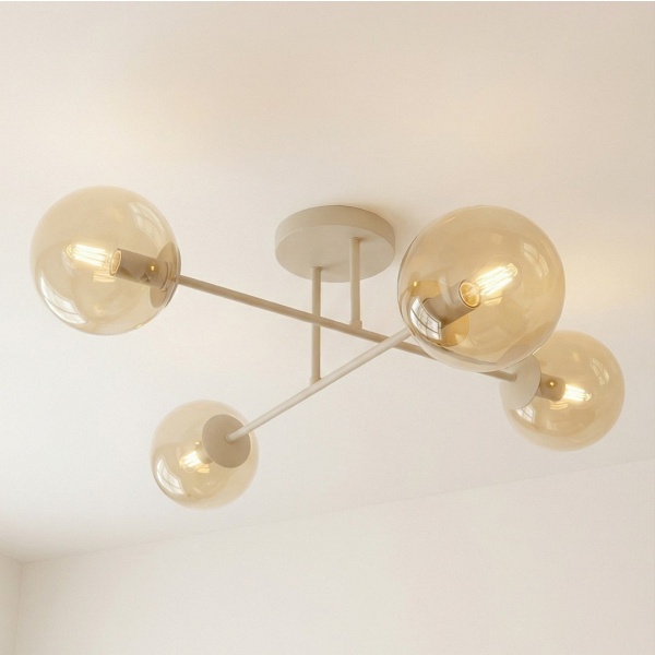 Lampa wisząca ROMA 4 MOKKA AMBER - Emibig
