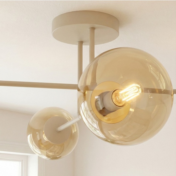 Lampa wisząca ROMA 4 MOKKA AMBER - Emibig