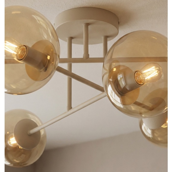 Lampa wisząca ROMA 6 MOKKA AMBER - Emibig
