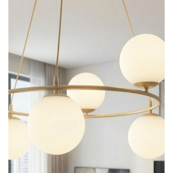 Lampa wisząca AZURA 6 MOKKA OPAL - Emibig