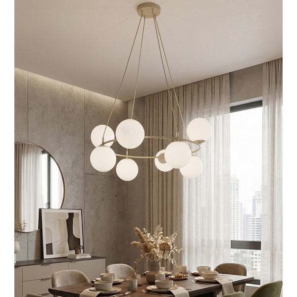 Lampa wisząca AZURA 8 MOKKA OPAL - Emibig