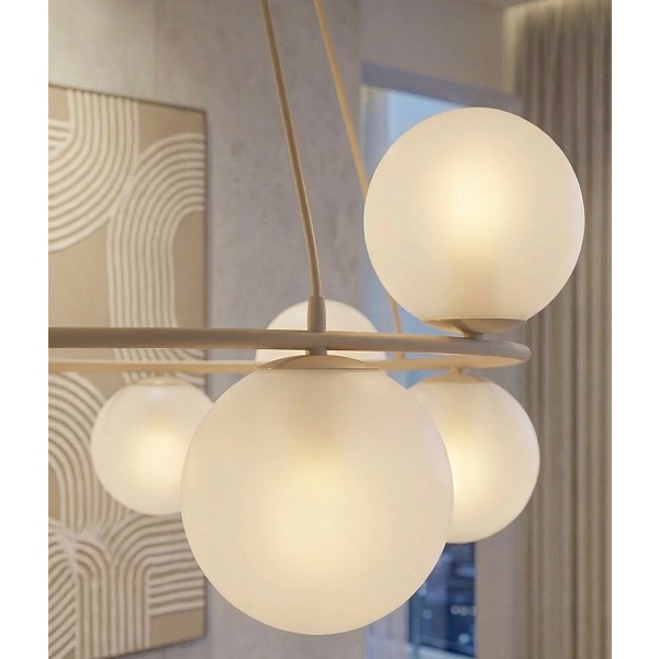 Lampa wisząca AZURA 8 MOKKA OPAL - Emibig