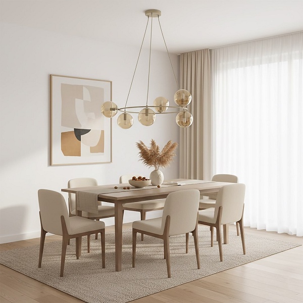 Lampa wisząca AZURA 6 MOKKA AMBER - Emibig
