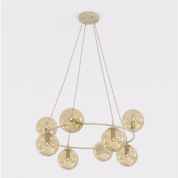Lampa wisząca AZURA 9 MOKKA AMBER - Emibig