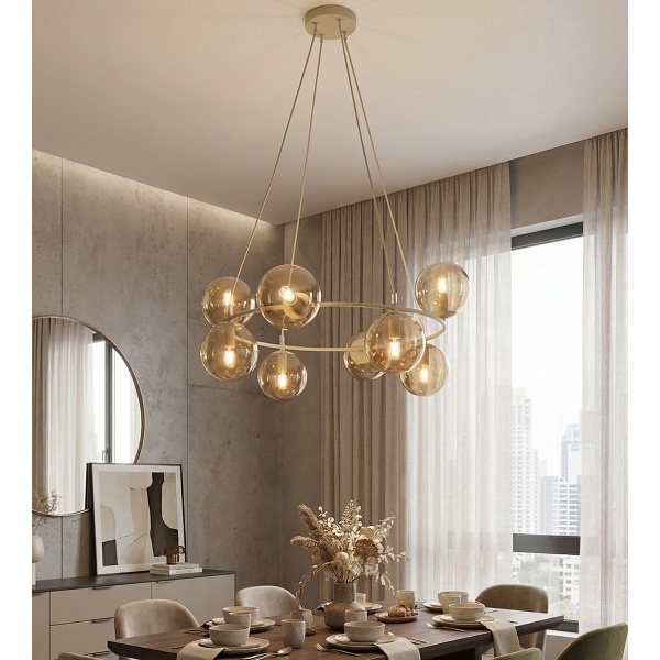 Lampa wisząca AZURA 9 MOKKA AMBER - Emibig