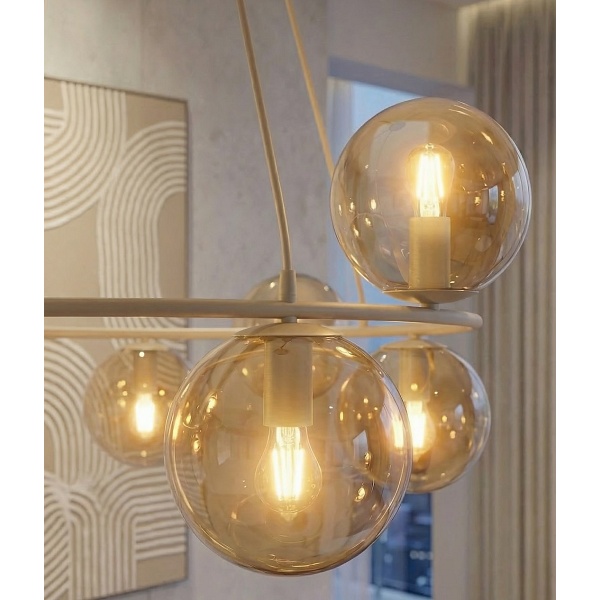 Lampa wisząca AZURA 9 MOKKA AMBER - Emibig