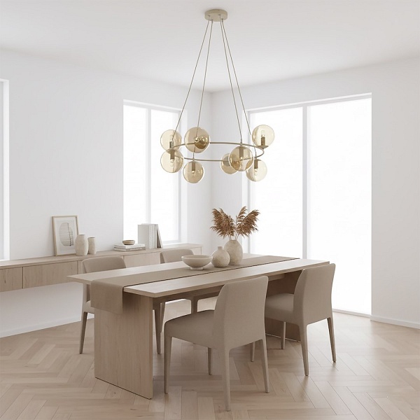 Lampa wisząca AZURA 9 MOKKA AMBER - Emibig
