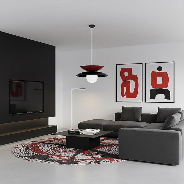 Lampa wisząca NAGOYA 1 BLACK/BU - Emibig
