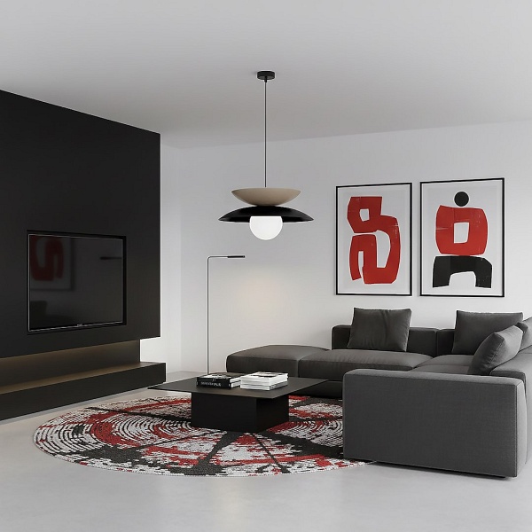 Lampa wisząca NAGOYA 1 BLACK/MO - Emibig