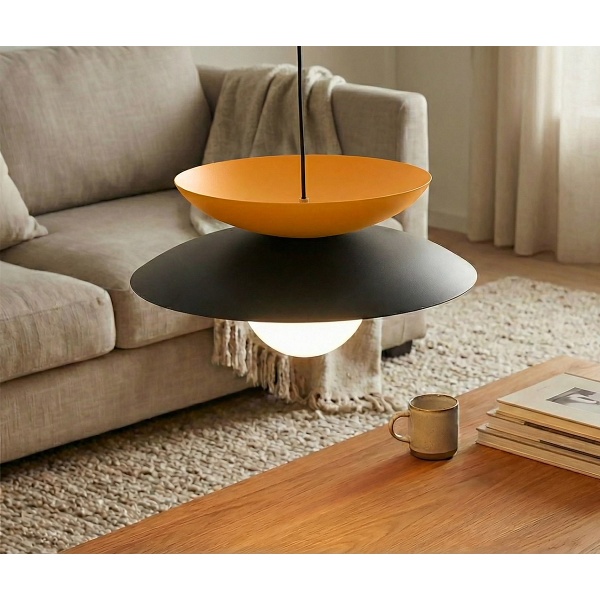 Lampa wisząca NAGOYA 1 BLACK/OR - Emibig