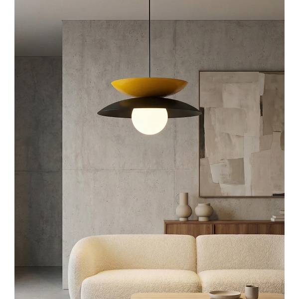 Lampa wisząca NAGOYA 1 BLACK/OR - Emibig