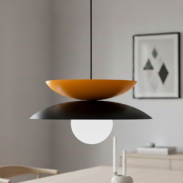 Lampa wisząca NAGOYA 1 BLACK/OR - Emibig