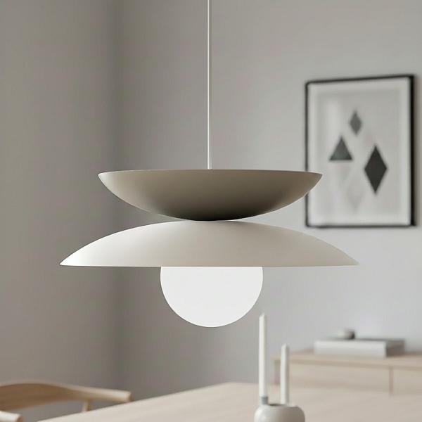 Lampa wisząca NAGOYA 1 WHITE/MO - Emibig