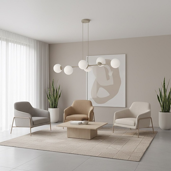 Lampa wisząca MAGNUS 6 MOKKA OPAL - Emibig