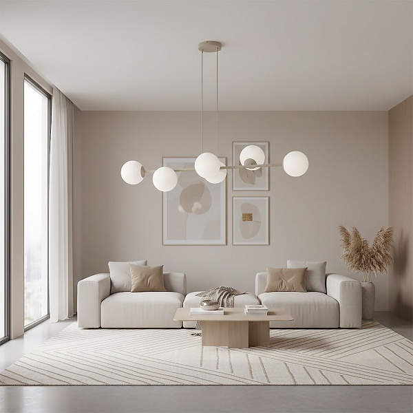 Lampa wisząca MAGNUS 6 MOKKA OPAL - Emibig