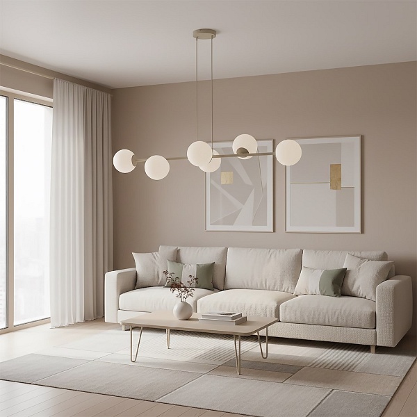 Lampa wisząca MAGNUS 6 MOKKA OPAL - Emibig
