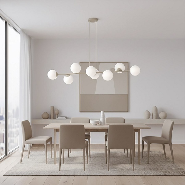 Lampa wisząca MAGNUS 8 MOKKA OPAL - Emibig