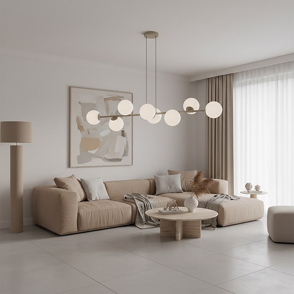 Lampa wisząca MAGNUS 8 MOKKA OPAL - Emibig
