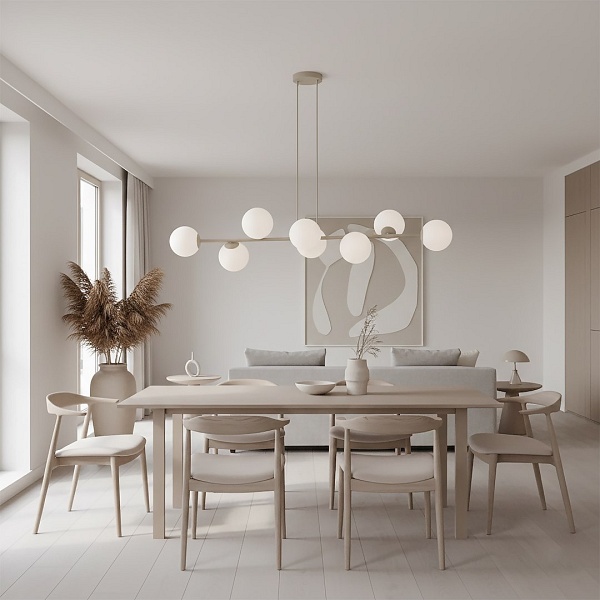 Lampa wisząca MAGNUS 8 MOKKA OPAL - Emibig