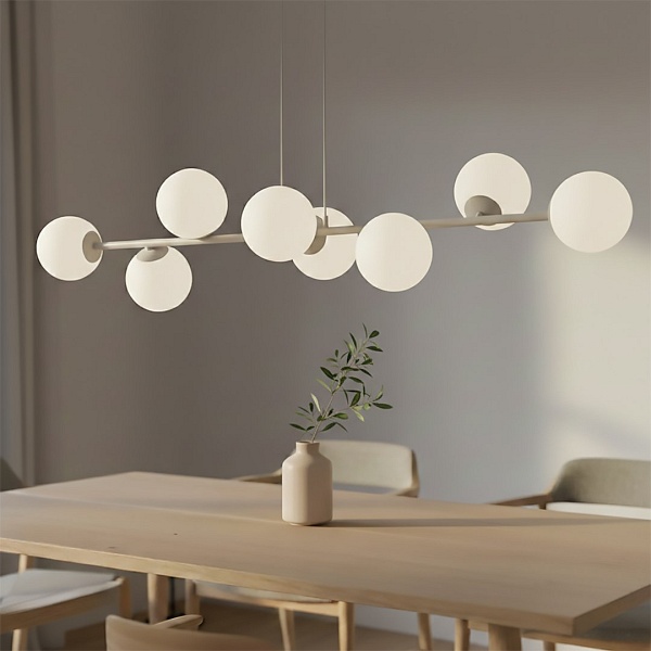 Lampa wisząca MAGNUS 8 MOKKA OPAL - Emibig