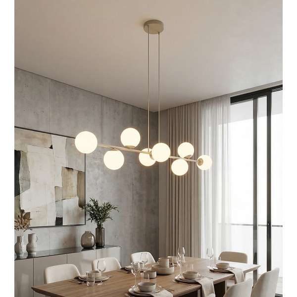 Lampa wisząca MAGNUS 8 MOKKA OPAL - Emibig