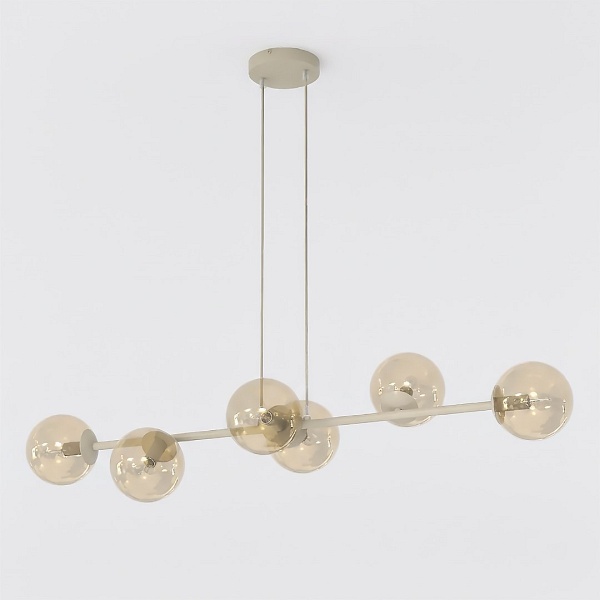 Lampa wisząca MAGNUS 6 MOKKA AMBER - Emibig