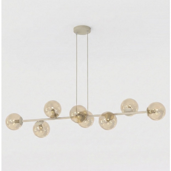 Lampa wisząca MAGNUS 8 MOKKA AMBER - Emibig