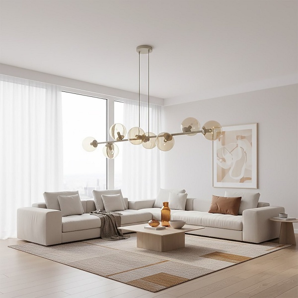 Lampa wisząca MAGNUS 8 MOKKA AMBER - Emibig