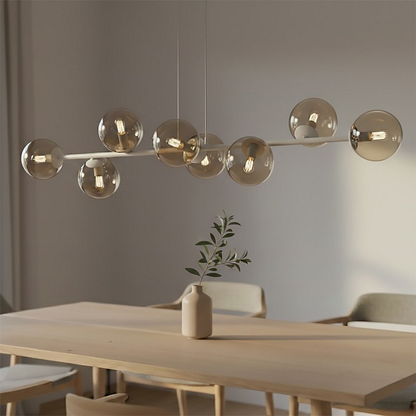Lampa wisząca MAGNUS 8 MOKKA AMBER - Emibig