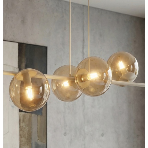 Lampa wisząca MAGNUS 8 MOKKA AMBER - Emibig