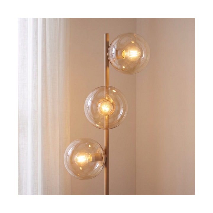 Lampa podłogowa MAGNUS LP3 MOKKA AMBER - Emibig