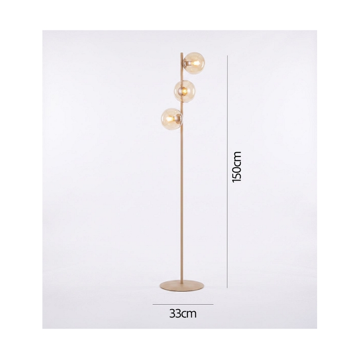 Lampa podłogowa MAGNUS LP3 MOKKA AMBER - Emibig