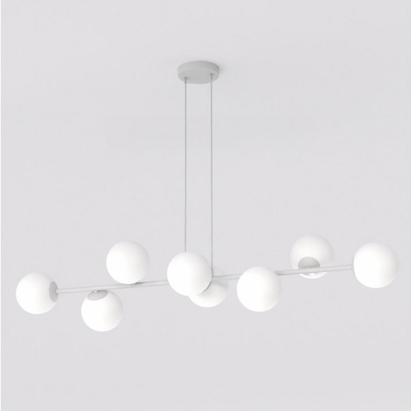 Lampa wisząca MAGNUS 8 GRAY OPAL - Emibig