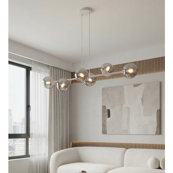 Lampa wisząca MAGNUS 6 GRAY GRAFIT - Emibig