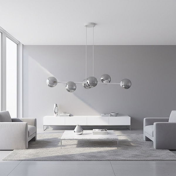 Lampa wisząca MAGNUS 6 GRAY GRAFIT - Emibig