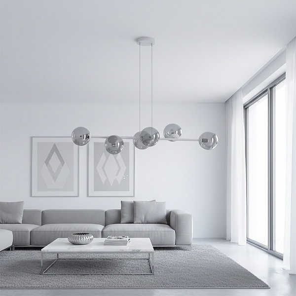 Lampa wisząca MAGNUS 6 GRAY GRAFIT - Emibig
