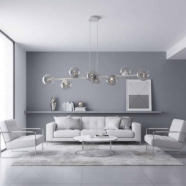 Lampa wisząca MAGNUS 8 GRAY GRAFIT - Emibig