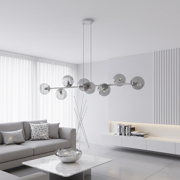 Lampa wisząca MAGNUS 8 GRAY GRAFIT - Emibig